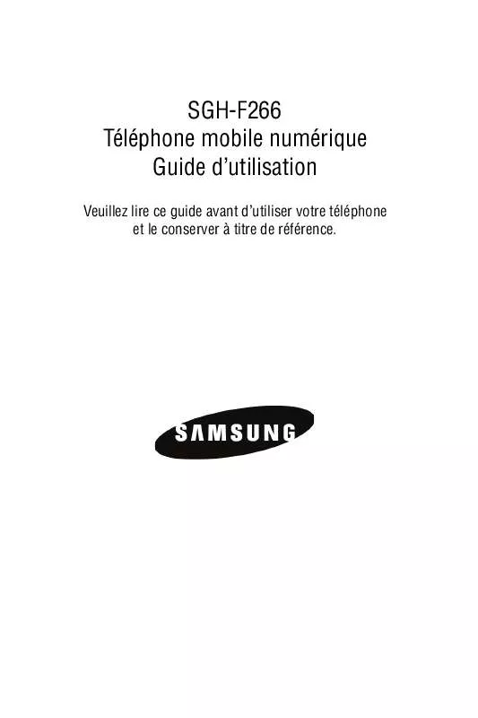 Mode d'emploi SAMSUNG F266