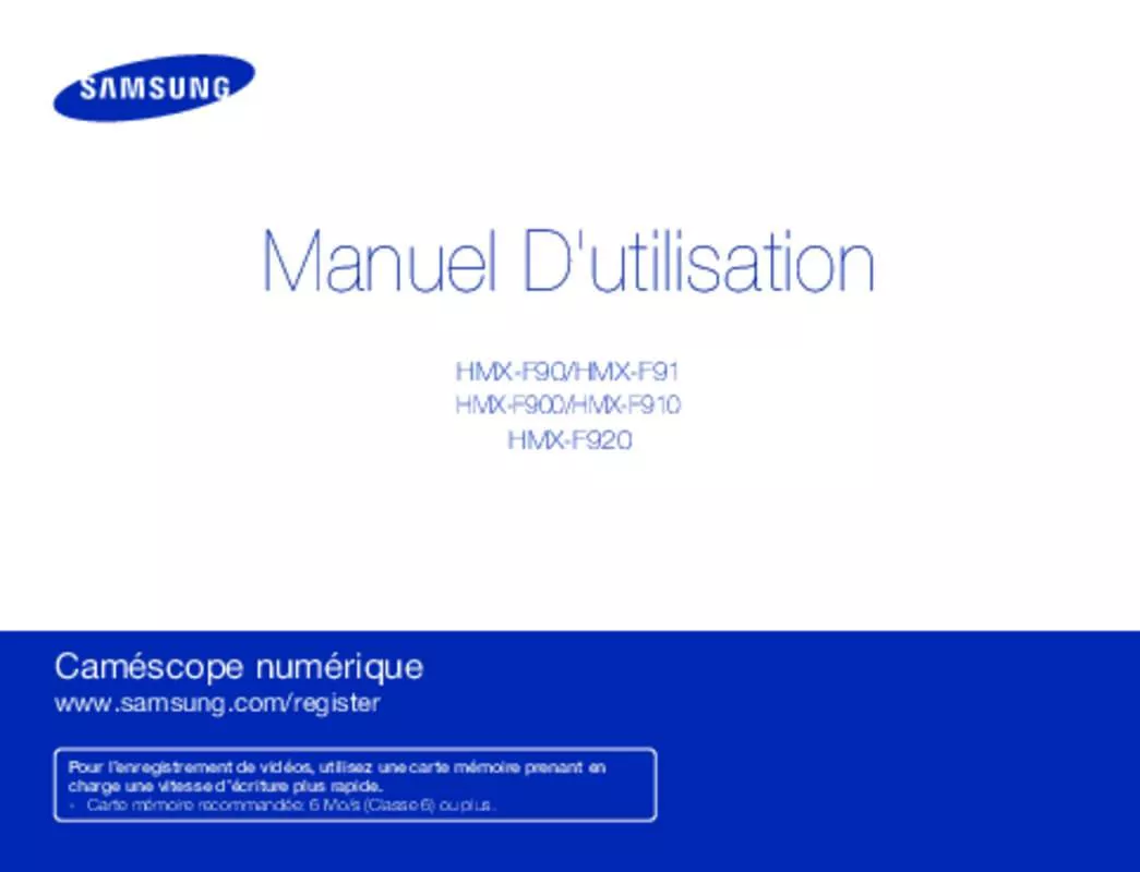 Mode d'emploi SAMSUNG F900