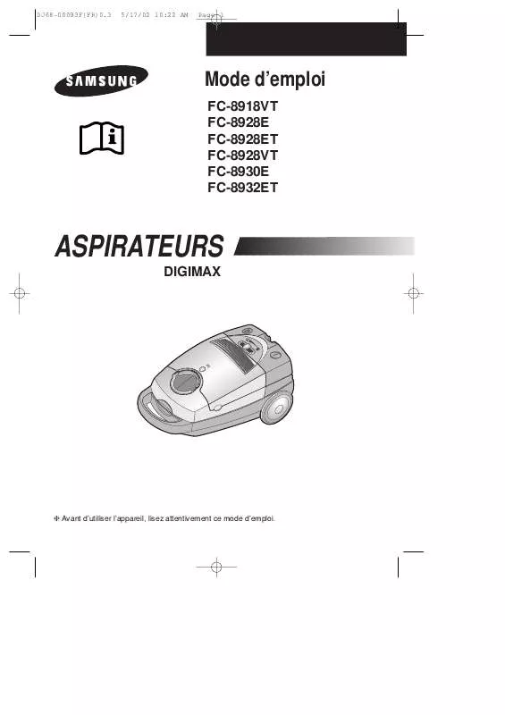 Mode d'emploi SAMSUNG FC-8918VT