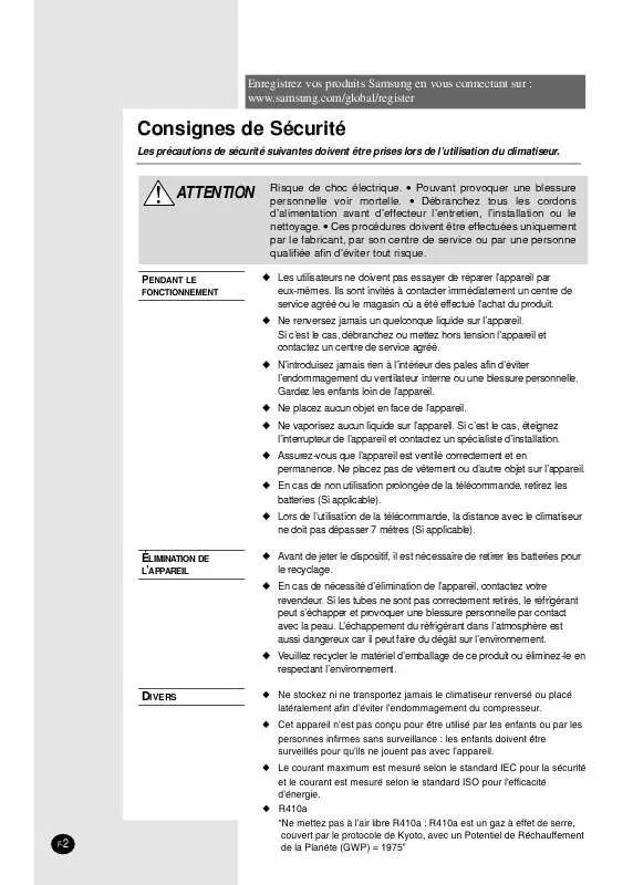 Mode d'emploi SAMSUNG FH070EAM1C