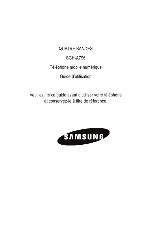 Mode d'emploi SAMSUNG FLIGHTâ„¢ (SGH-A796)