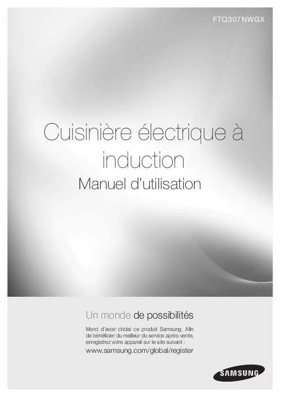 Mode d'emploi SAMSUNG FTQ307NWGX INDUCTION RANGE