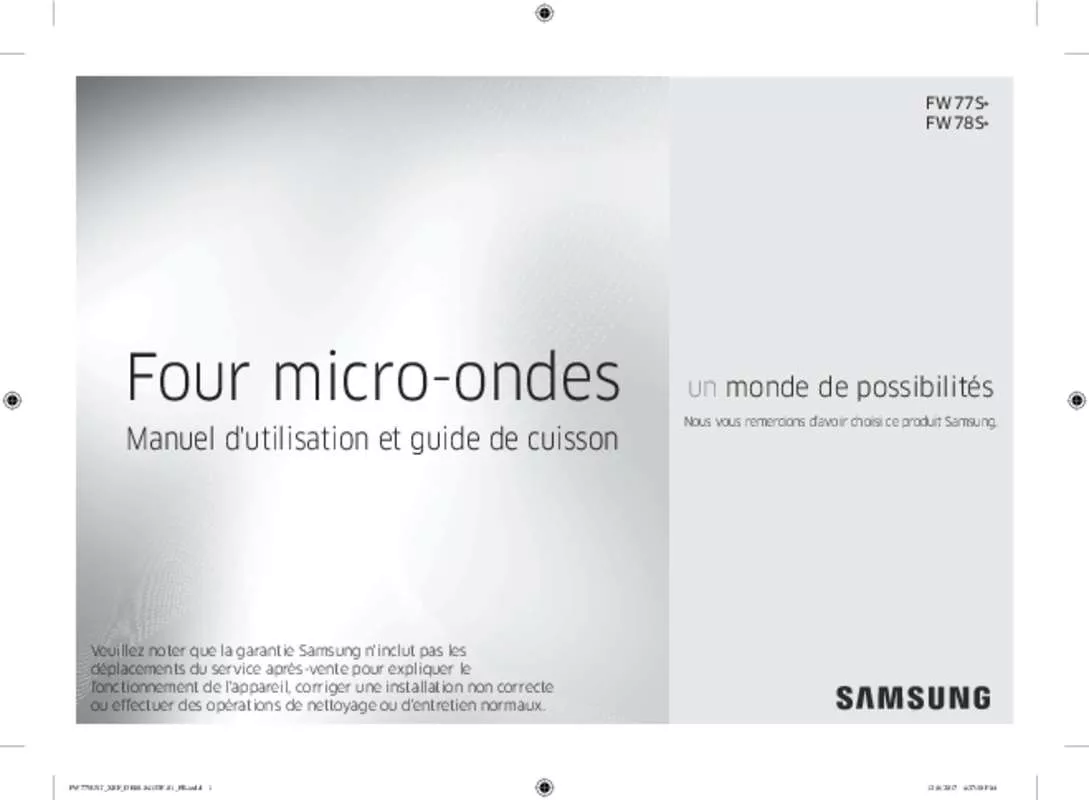 Mode d'emploi SAMSUNG FW77SST