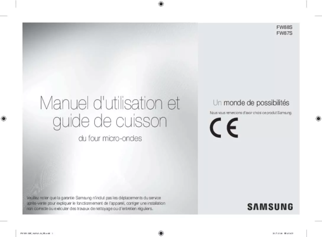 Mode d'emploi SAMSUNG FW87SUST