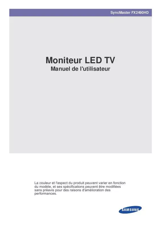 Mode d'emploi SAMSUNG FX2490HD