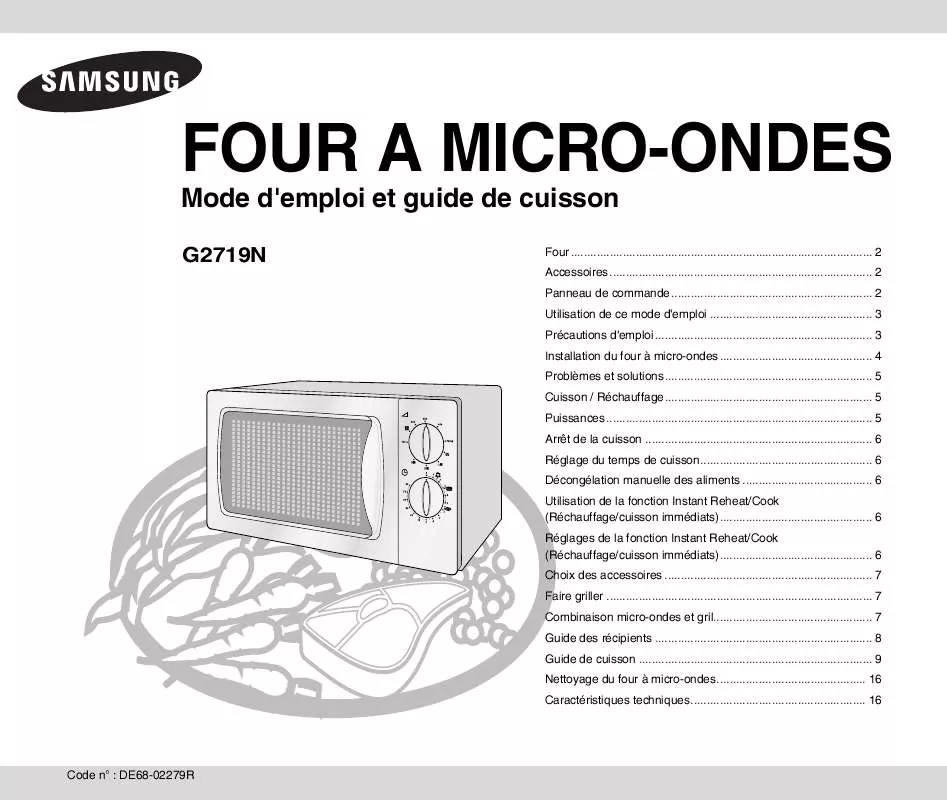 Mode d'emploi SAMSUNG G2719N