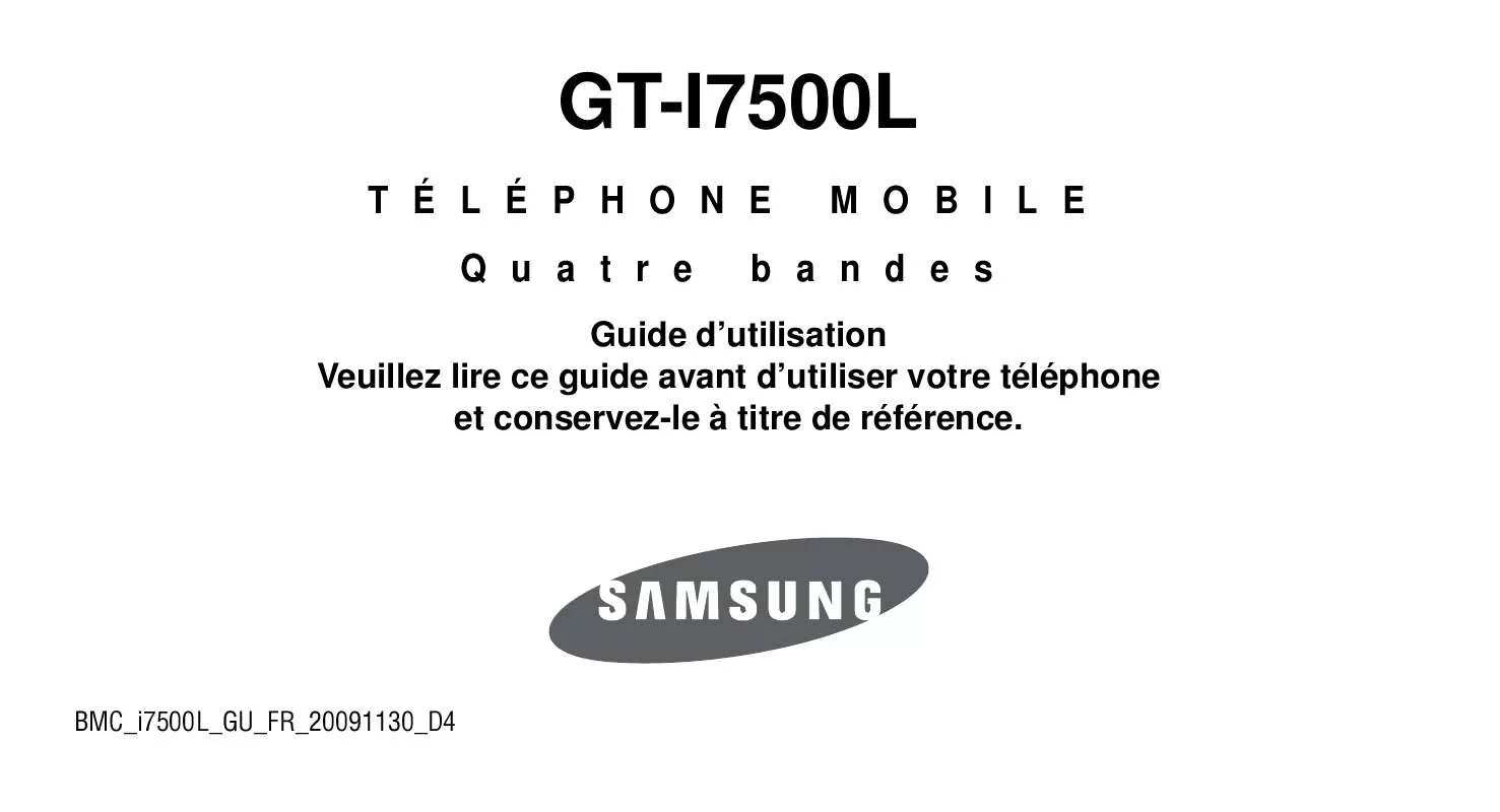 Mode d'emploi SAMSUNG GALAXY (GT-I7500L)