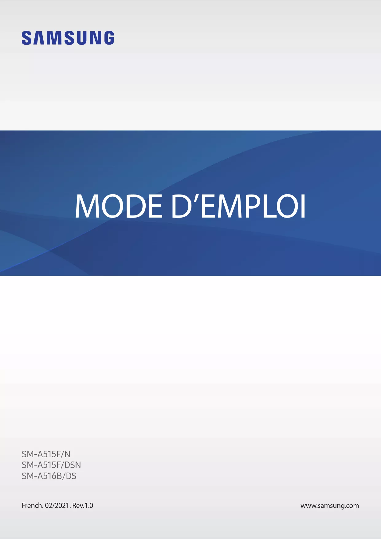 Mode d'emploi SAMSUNG GALAXY A51