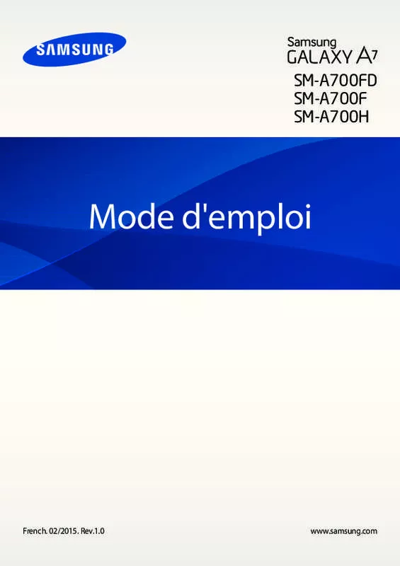 Mode d'emploi SAMSUNG GALAXY A7 