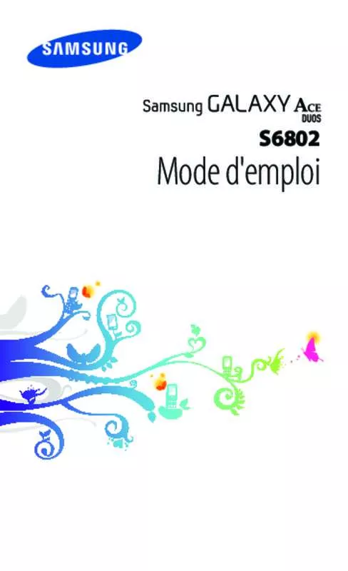 Mode d'emploi SAMSUNG GALAXY ACE DUOS GT-S6802