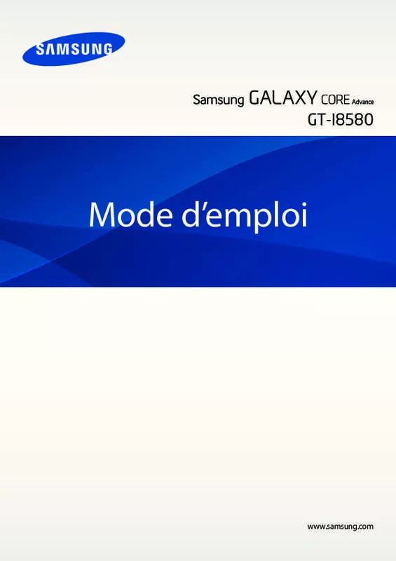 Mode d'emploi SAMSUNG GALAXY CORE ADVANCE GT-I8580