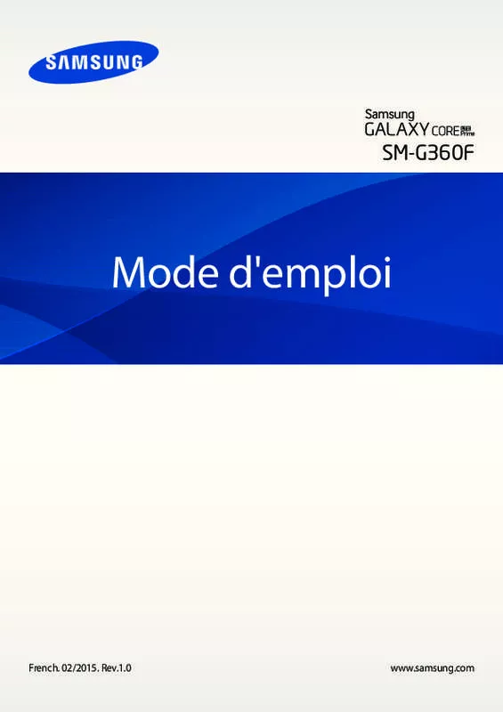 Mode d'emploi SAMSUNG GALAXY CORE PRIME 4.5 POUCES - SM-G360F