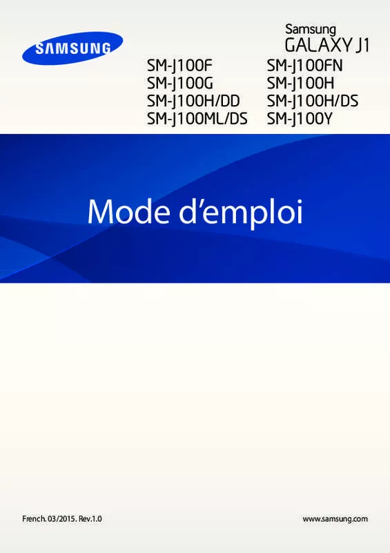 Mode d'emploi SAMSUNG GALAXY J1 SM-J100F