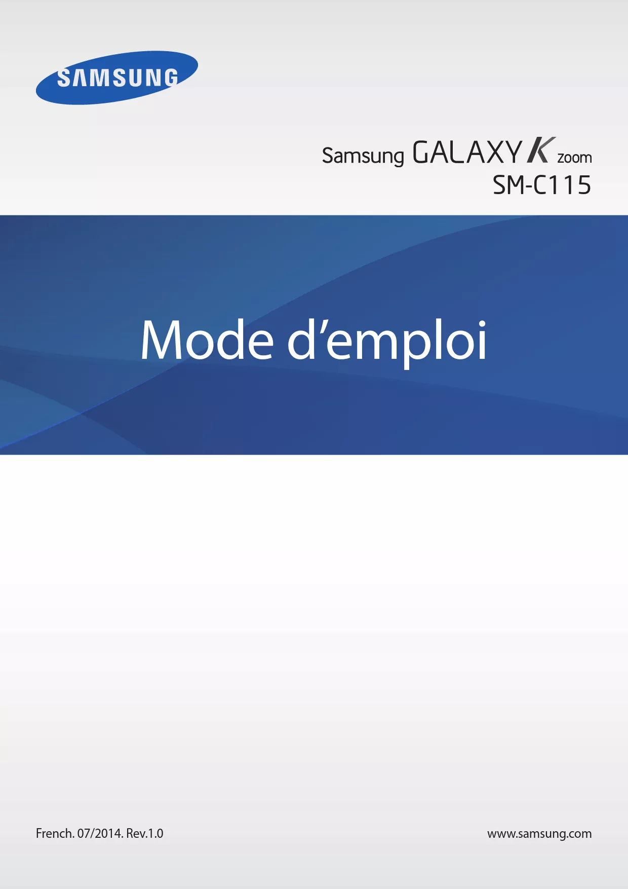 Mode d'emploi SAMSUNG GALAXY K