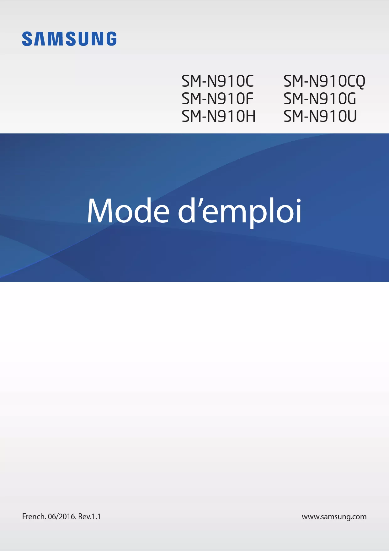 Mode d'emploi SAMSUNG GALAXY NOTE 4 SM-N910