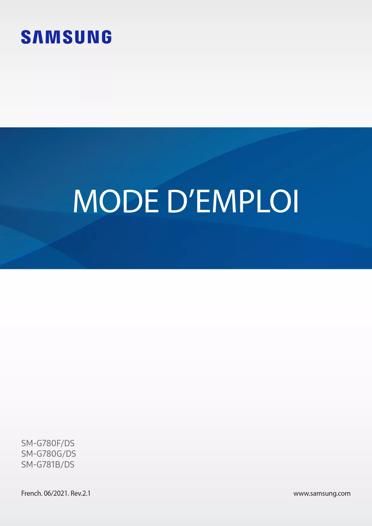 Mode d'emploi SAMSUNG GALAXY S20 FE