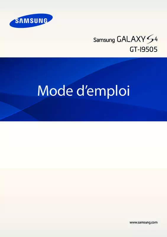 Mode d'emploi SAMSUNG GALAXY S4 5 POUCES - GT-I9505