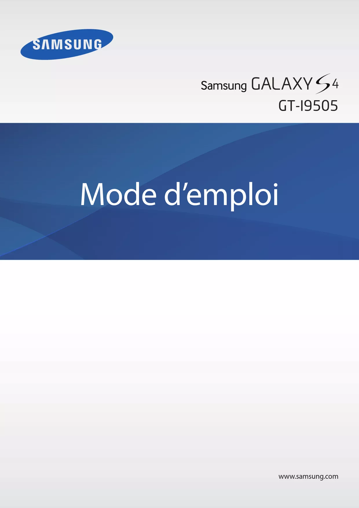 Mode d'emploi SAMSUNG GALAXY S4 VALUE EDITION GT-I9515