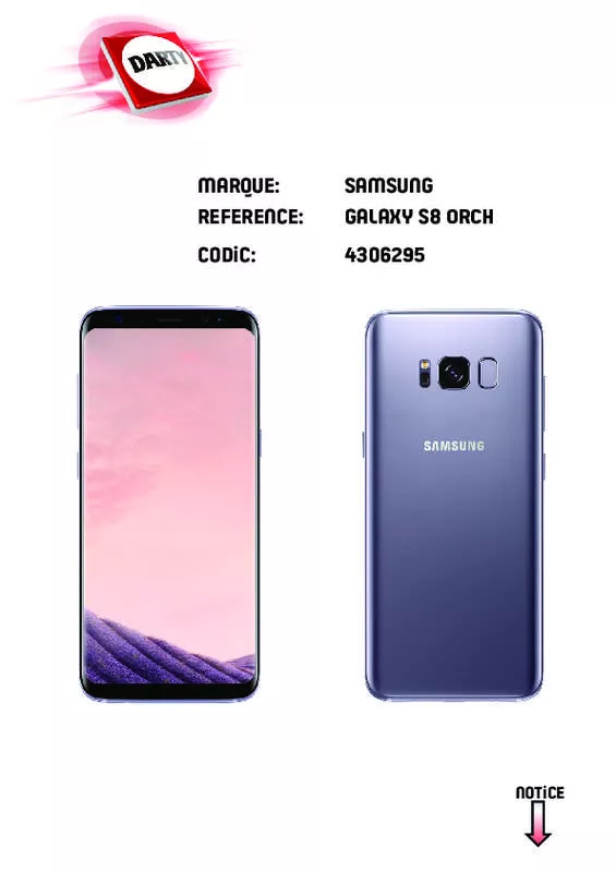 Mode d'emploi SAMSUNG GALAXY S8 SM-G950F