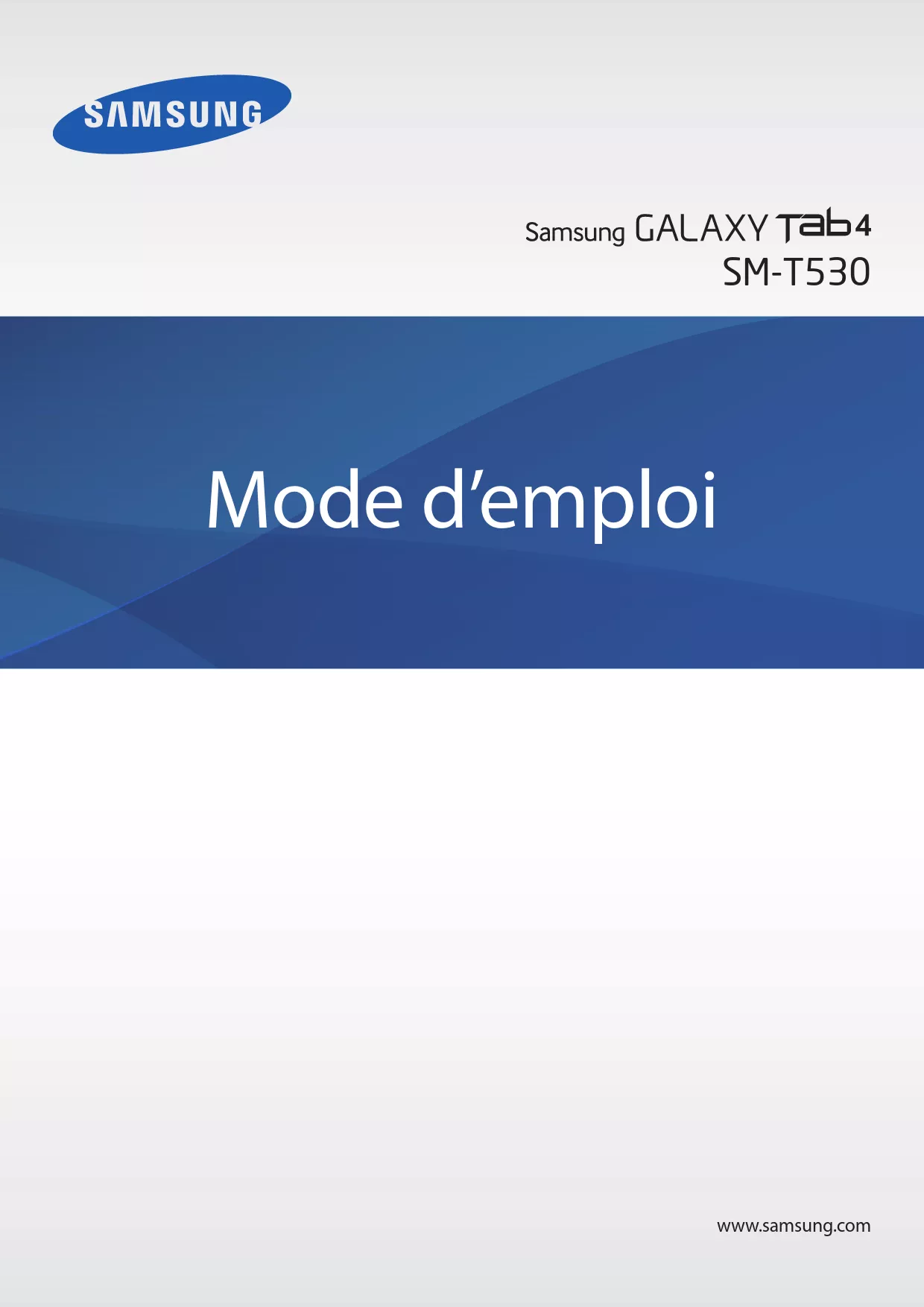 Mode d'emploi SAMSUNG GALAXY TAB 4 10.1 SM-T535