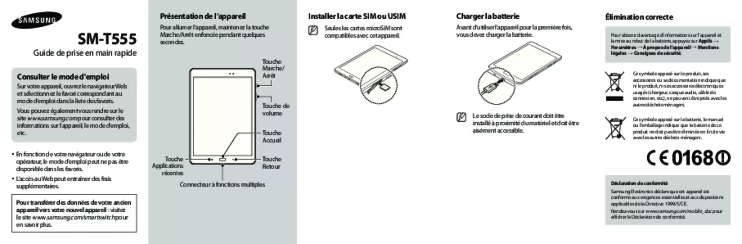 Mode d'emploi SAMSUNG GALAXY TAB A (4G)