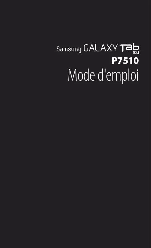 Mode d'emploi SAMSUNG GALAXY TAB P7510