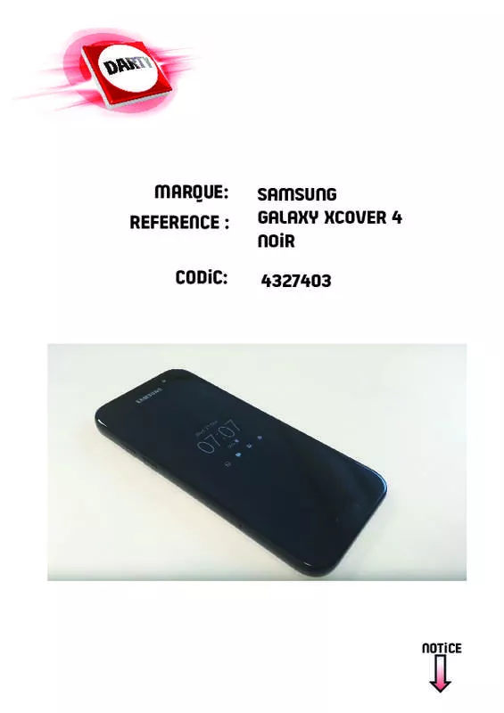 Mode d'emploi SAMSUNG GALAXY XCOVER 4