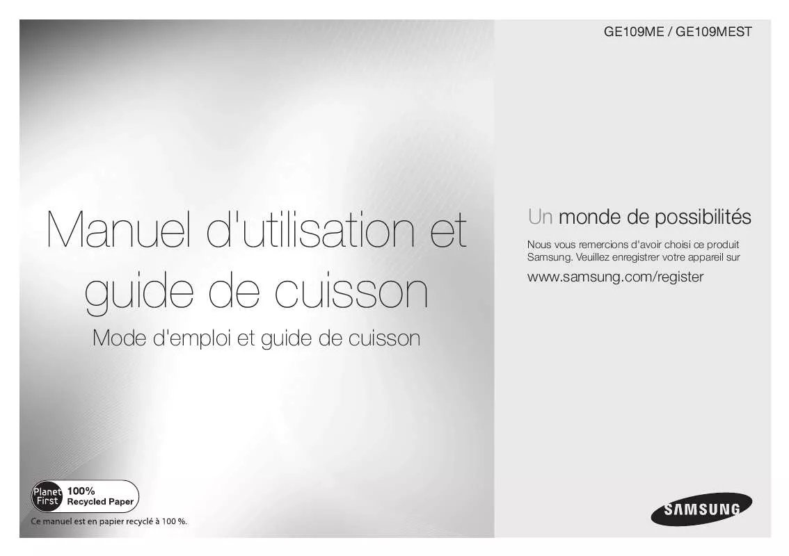 Mode d'emploi SAMSUNG GE109MEST/XEN