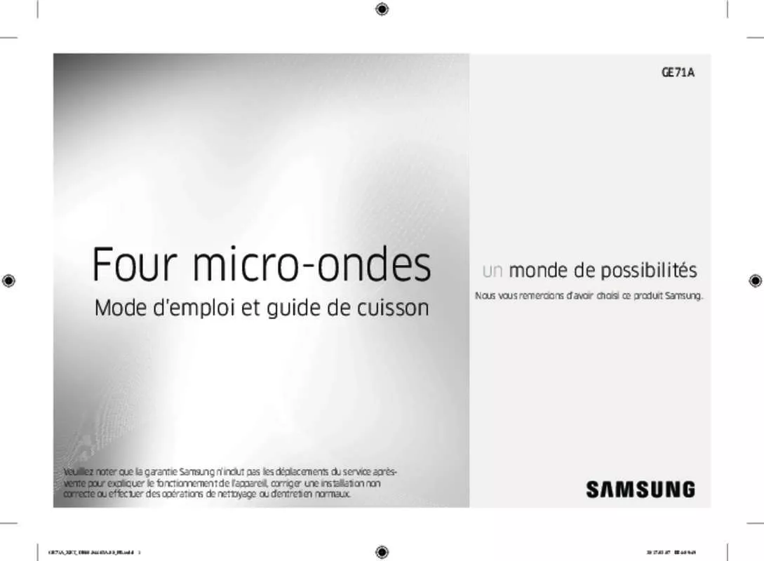 Mode d'emploi SAMSUNG GE71A