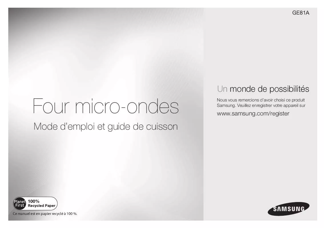 Mode d'emploi SAMSUNG GE81A