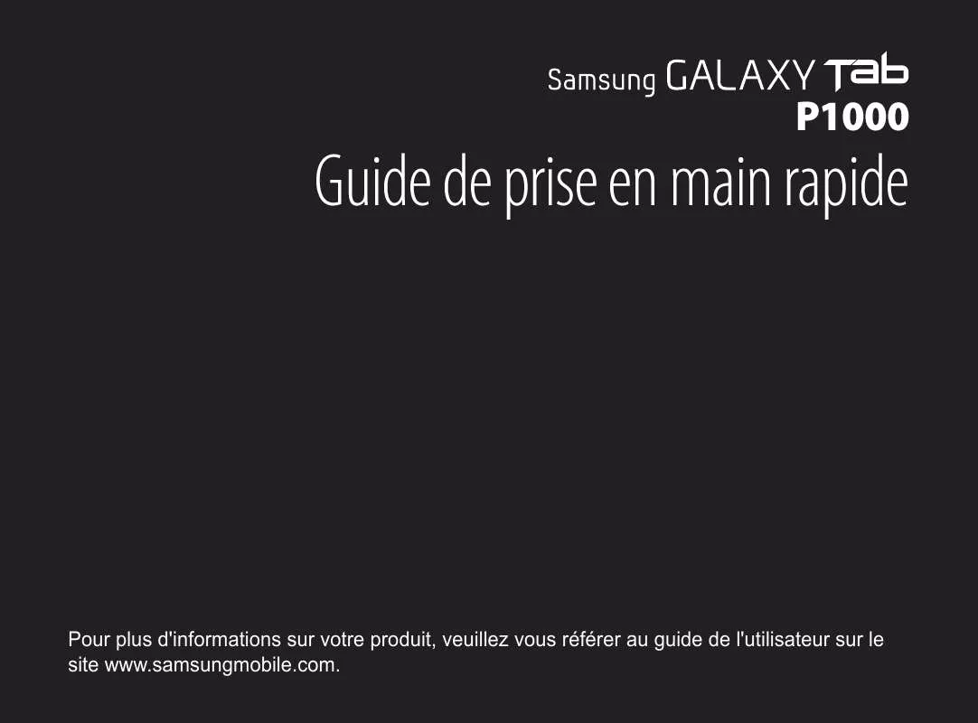 Mode d'emploi SAMSUNG GT-P1000/M16