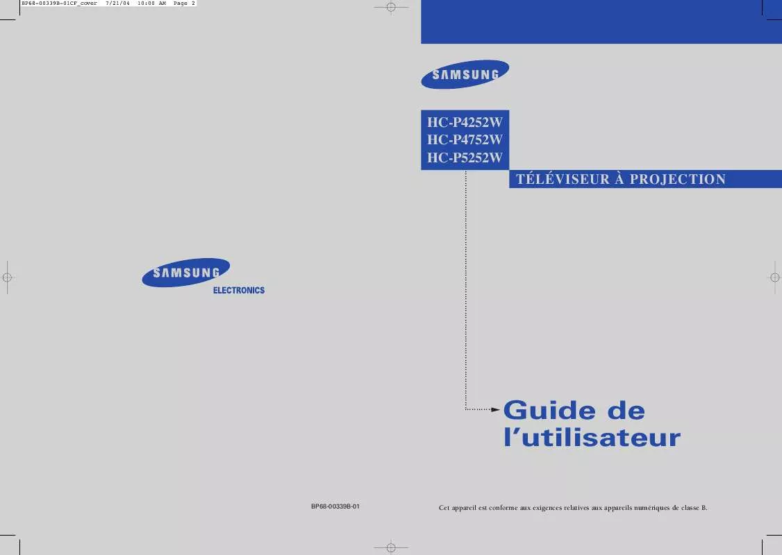 Mode d'emploi SAMSUNG HC-P4252W