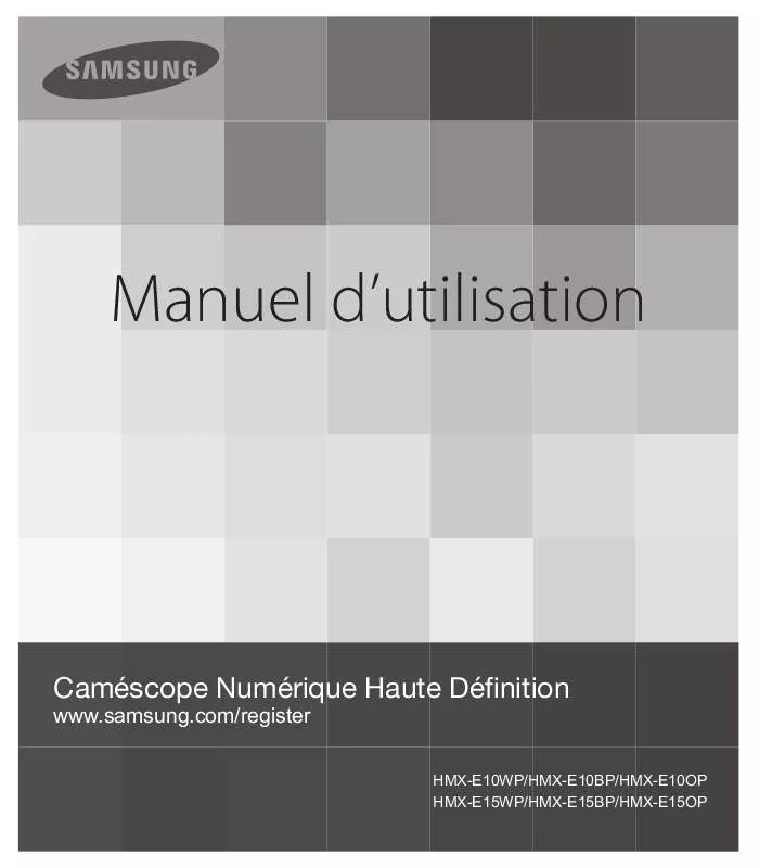 Mode d'emploi SAMSUNG HMX-E10BP