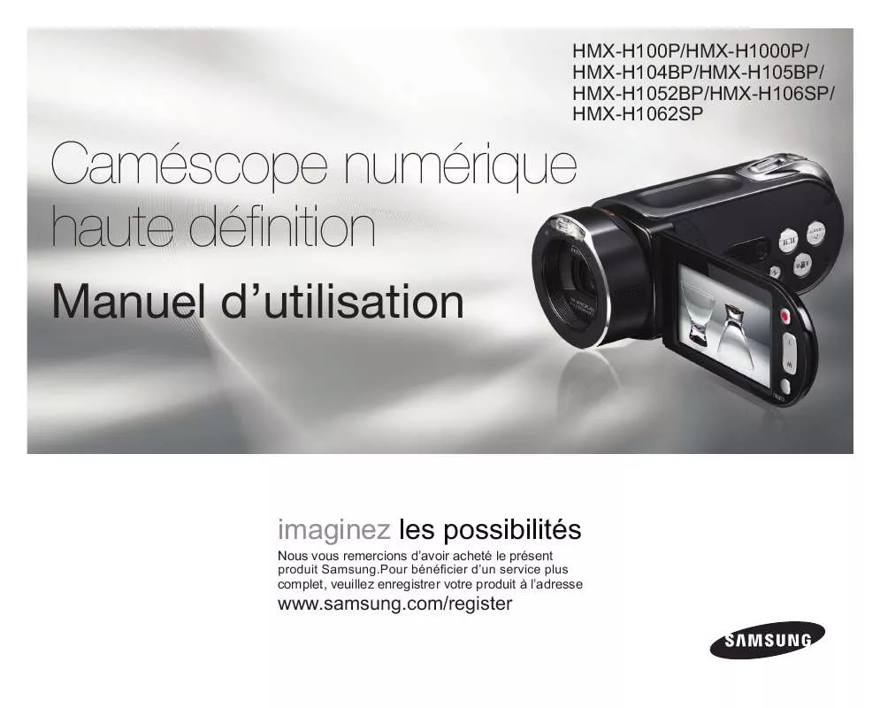 Mode d'emploi SAMSUNG HMX-H104