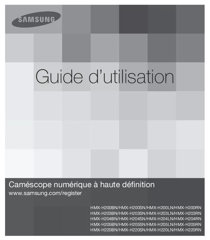 Mode d'emploi SAMSUNG HMX-H203BN