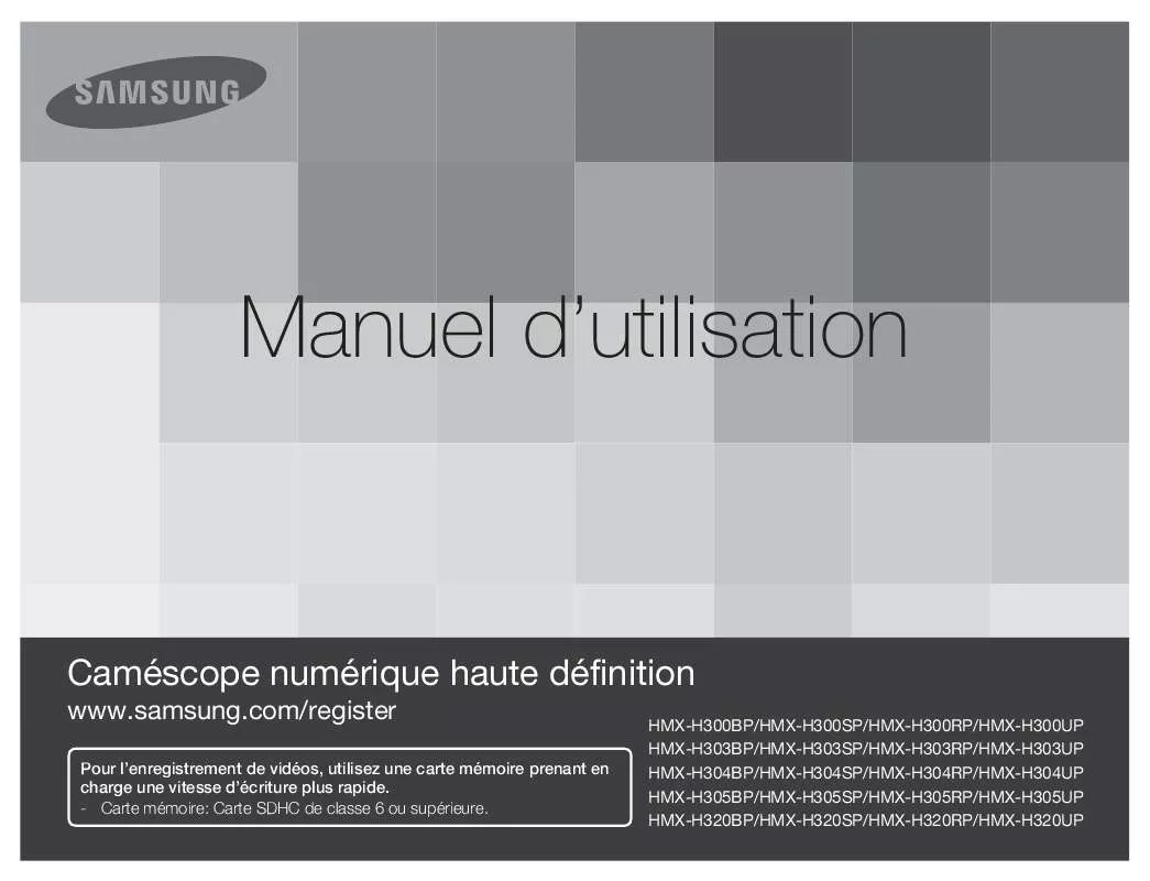 Mode d'emploi SAMSUNG HMX-H300BP