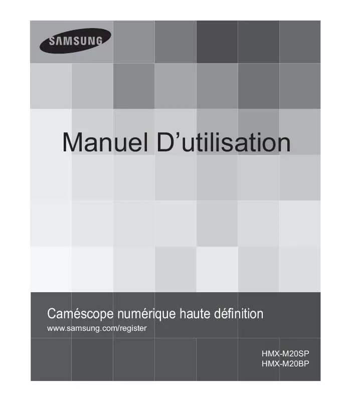 Mode d'emploi SAMSUNG HMX-M20BP