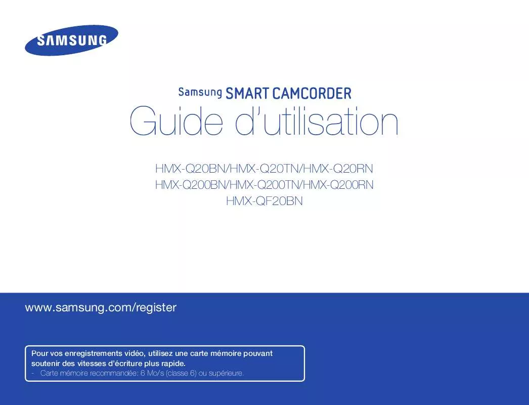 Mode d'emploi SAMSUNG HMX-QF20BN