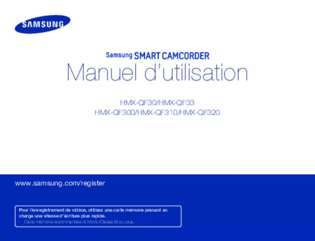 Mode d'emploi SAMSUNG HMX-QF30