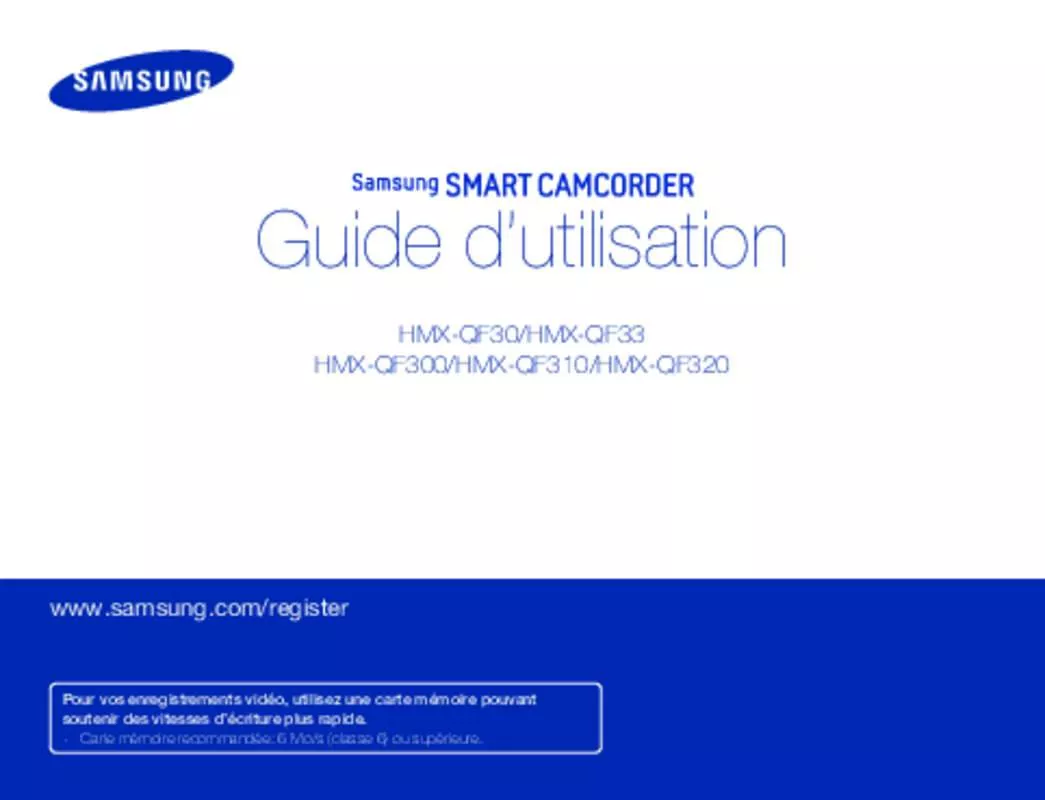 Mode d'emploi SAMSUNG HMX-QF30BN