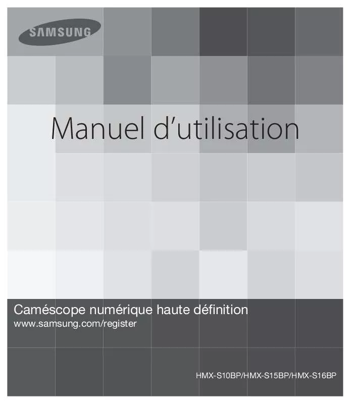 Mode d'emploi SAMSUNG HMX-S10