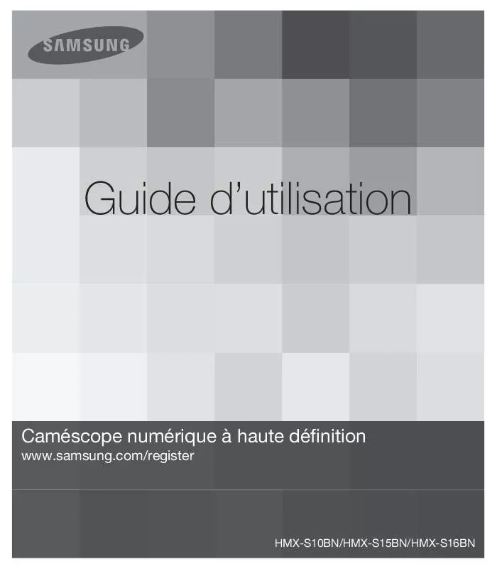 Mode d'emploi SAMSUNG HMX-S10BN