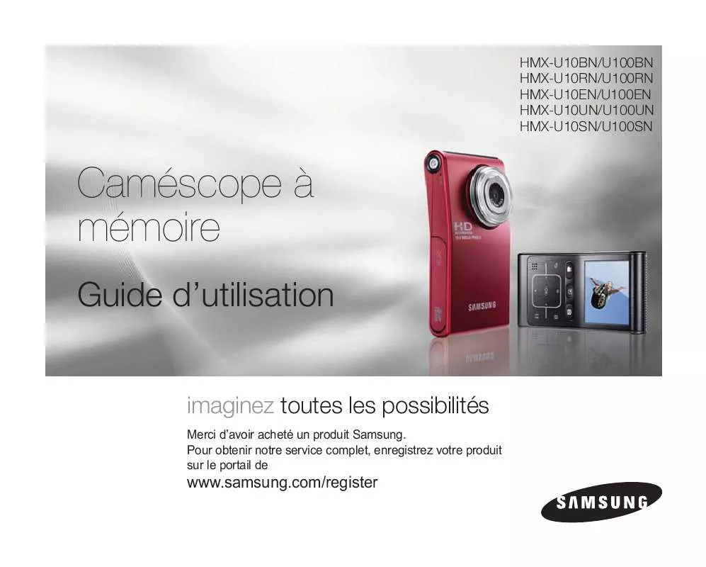 Mode d'emploi SAMSUNG HMX-U10EN GREEN