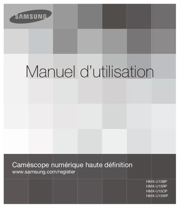 Mode d'emploi SAMSUNG HMX-U15BP