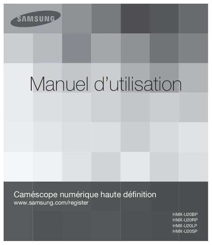 Mode d'emploi SAMSUNG HMX-U20BP