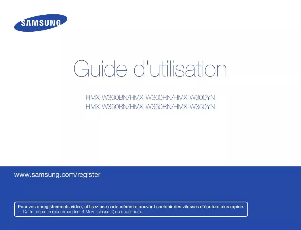 Mode d'emploi SAMSUNG HMX-W300YN