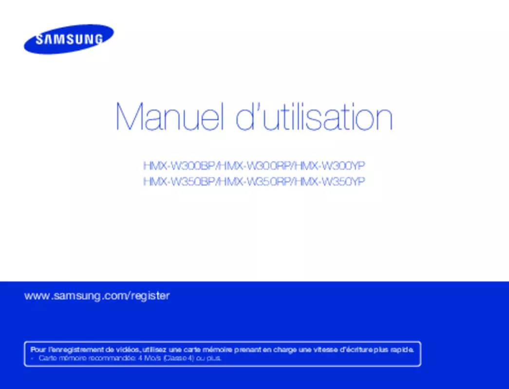 Mode d'emploi SAMSUNG HMX-W350