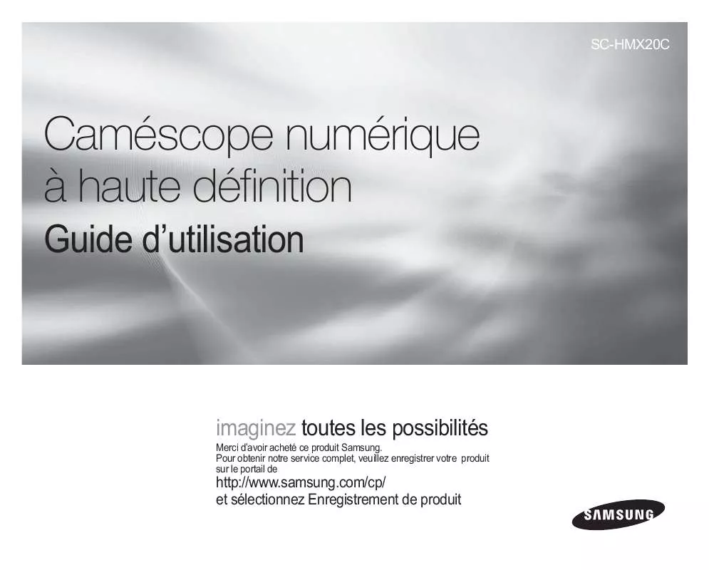 Mode d'emploi SAMSUNG HMX-20C