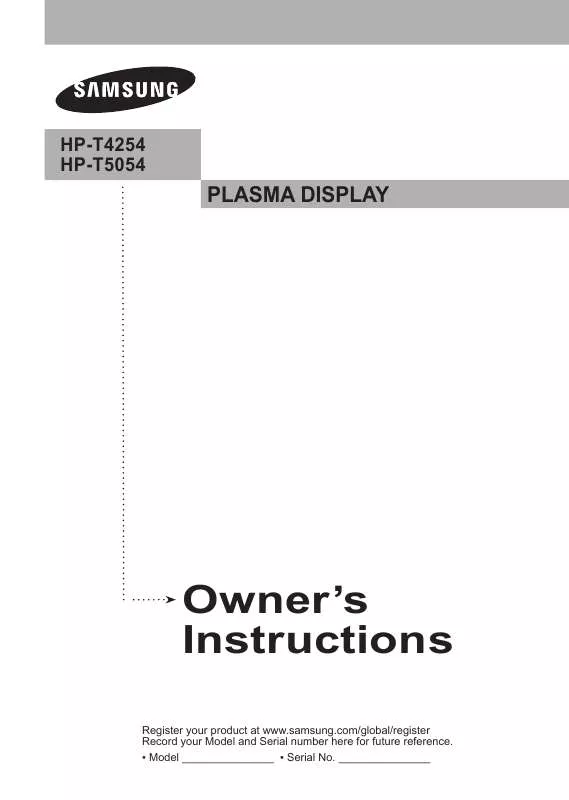 Mode d'emploi SAMSUNG HP-T4254