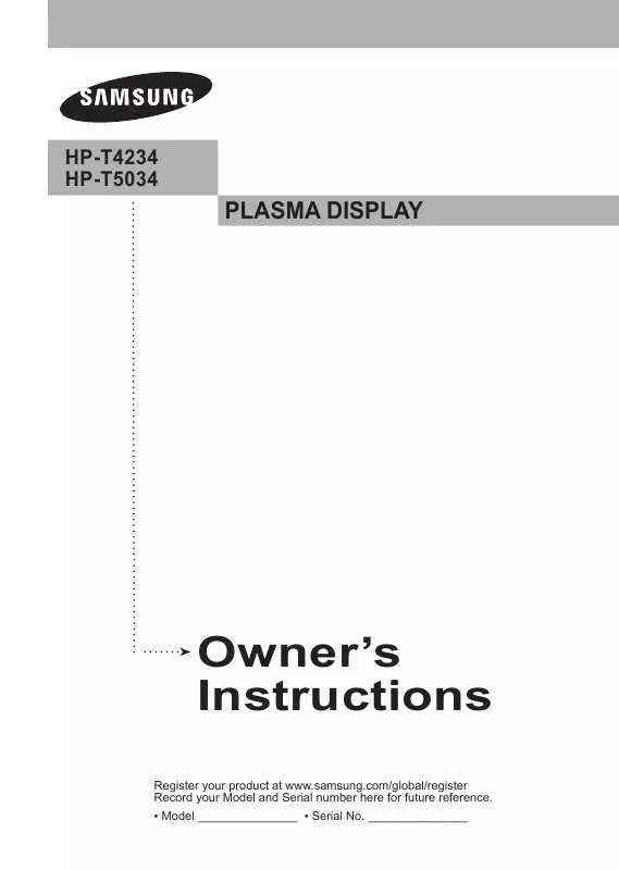 Mode d'emploi SAMSUNG HP-T5034